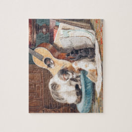 Katt med musikpussel pussel