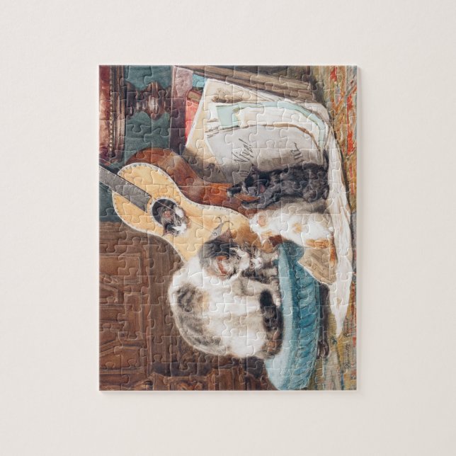 Katt med musikpussel pussel (Vertikal)