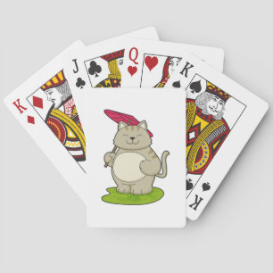 Katt med paraply casinokort