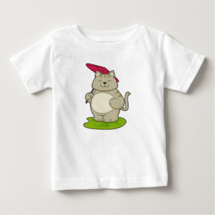Katt med paraply t shirt