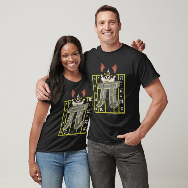 Katt med Pi-symbolens Pi-dagars utformning T Shirt (Unisex)