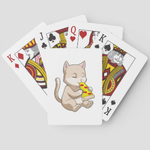 Katt med Pizza Casinokort