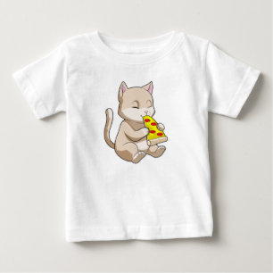 Katt med Pizza T Shirt
