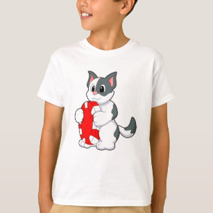 Katt med Poker chip T Shirt