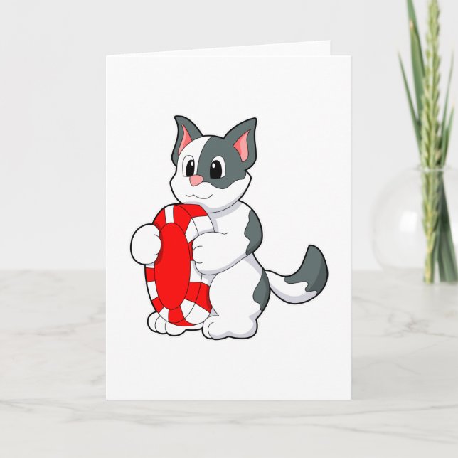 Katt med pokerchip kort (Framsida)