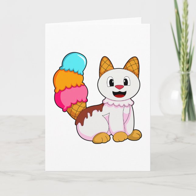 Katt med popsicle kort (Framsida)