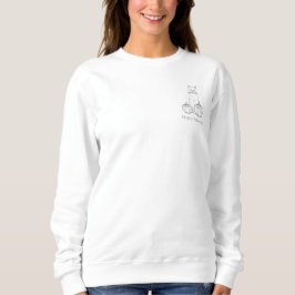 Katt Med Pumpor Enkel Linjekonst Glad Halloween T Shirt