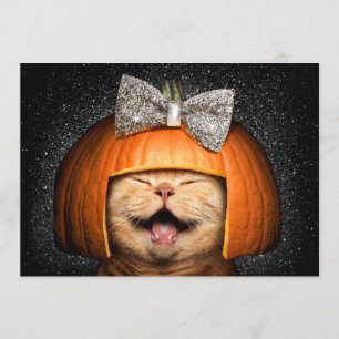 Katt med pumpor inbjudningar