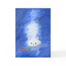 Katt med Ro-hälsningskort