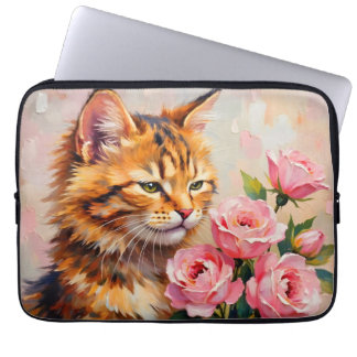 Katt med Ro Laptop Fodral