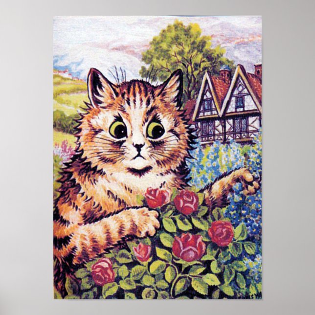Katt med Ro, Louis Wain Poster (Framsidan)