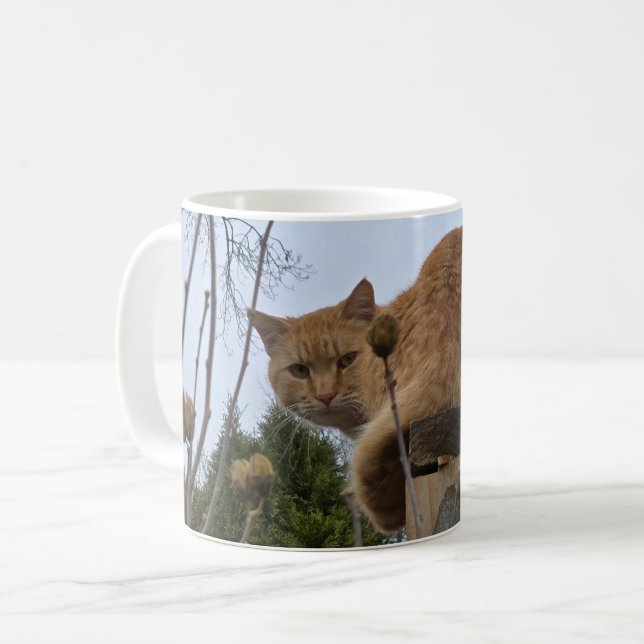 Katt med rödbrun päls kaffemugg (Framsida vänster)
