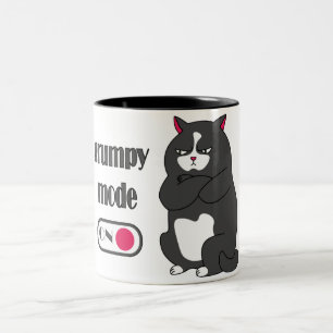 Katt med rolig tjock Två-Tonad mugg