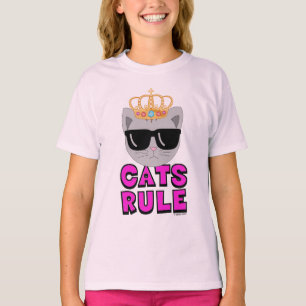 Katt med Royal av CATS-REGELBUNDET Katt med solgla T Shirt