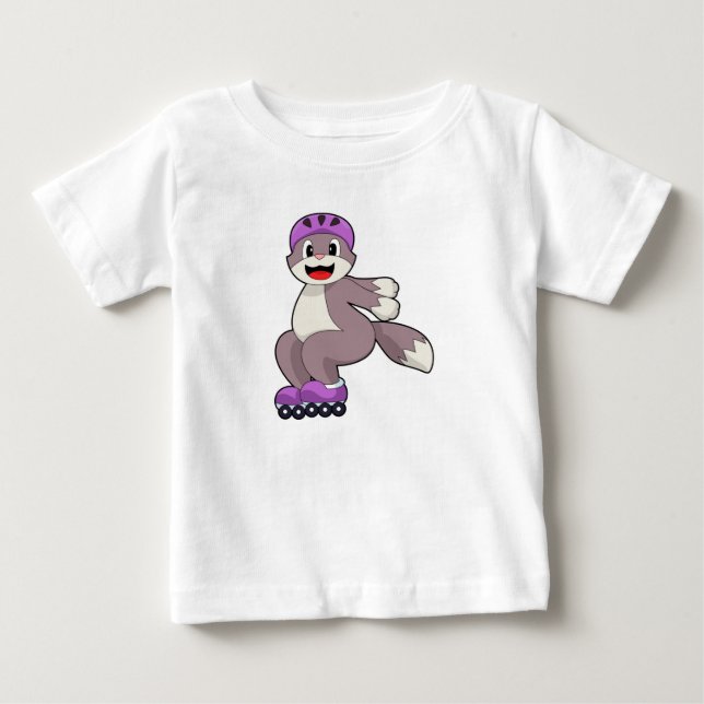 Katt med rullskridskor t shirt (Framsida)