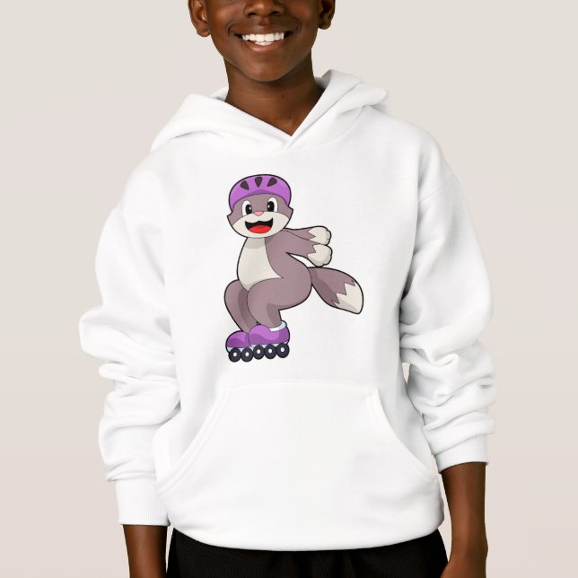 Katt med rullskridskor t shirt (Framsida)