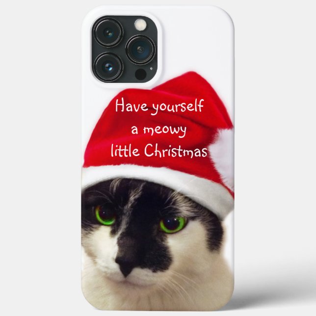 Katt med Santa's Hat Fodral-Mate iphone case (Baksida)