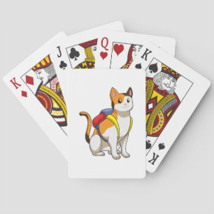 Katt med Satchel Casinokort