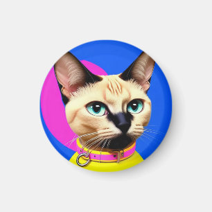 Katt Med Slående Ögon Magnet