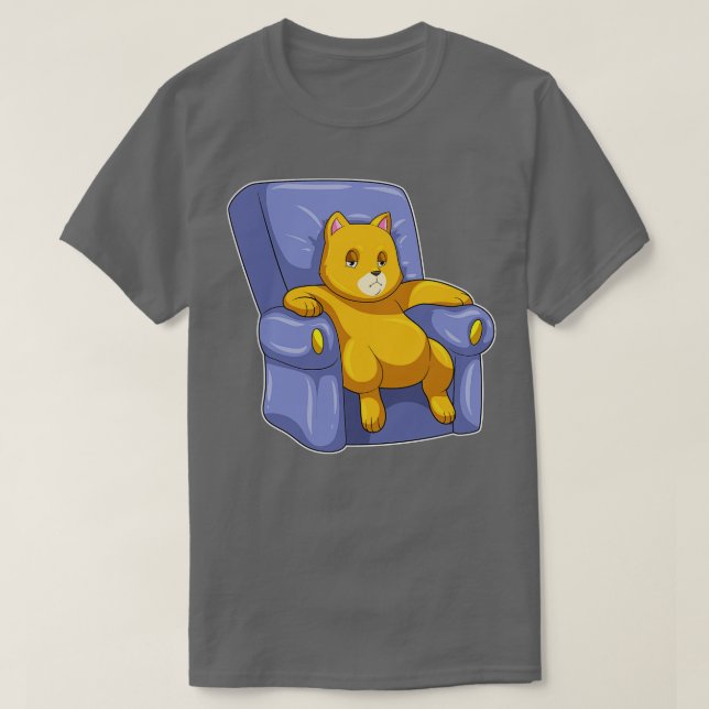 Katt med Soffa T Shirt (Design framsida)