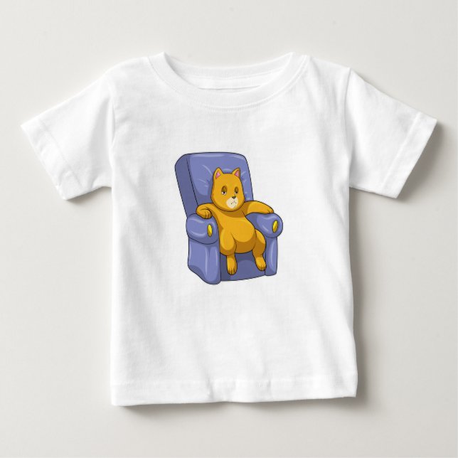 Katt med Soffa T Shirt (Framsida)