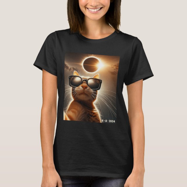 Katt med solarium 2024 Eclipse Wearin T Shirt (Framsida)