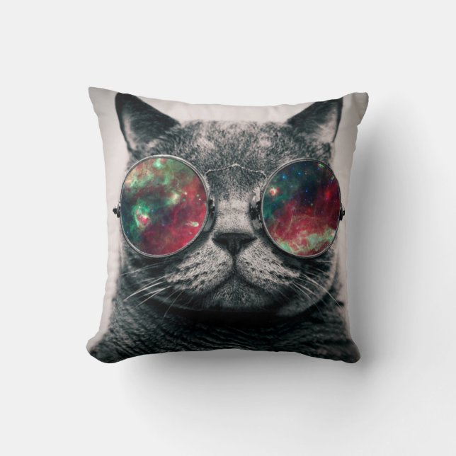 Katt med solglasögon kudde (Framsida)