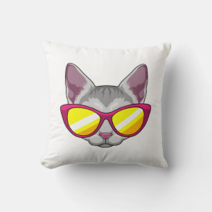 Katt med solglasögon kudde