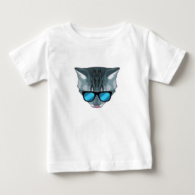 Katt med solglasögon t shirt (Framsida)