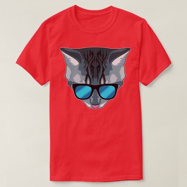 Katt med solglasögon t shirt (Design framsida)