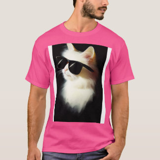 Katt med solglasögon t shirt