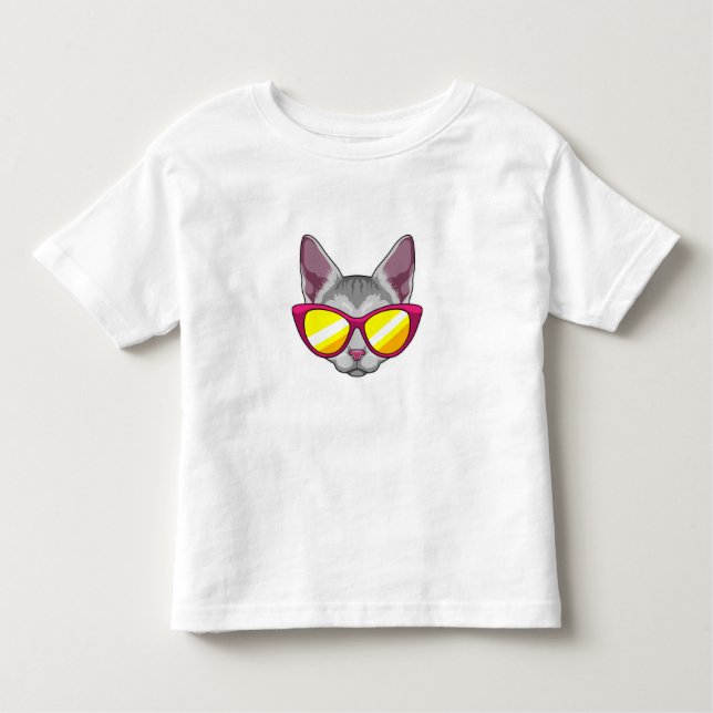 Katt med solglasögon t shirt (Framsida)