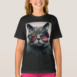 Katt med solglasögon tee shirt