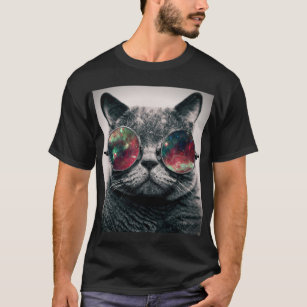 Katt med solglasögon tee shirt