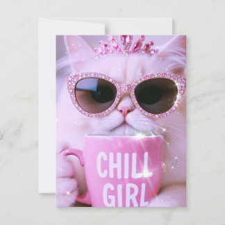 Katt med solglasögon vykort