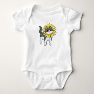 Katt med solros t shirt