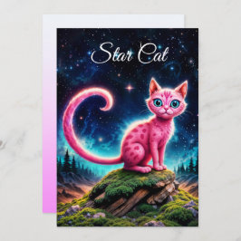 Katt med stor glöd, ögon med lång svan inbjudningar