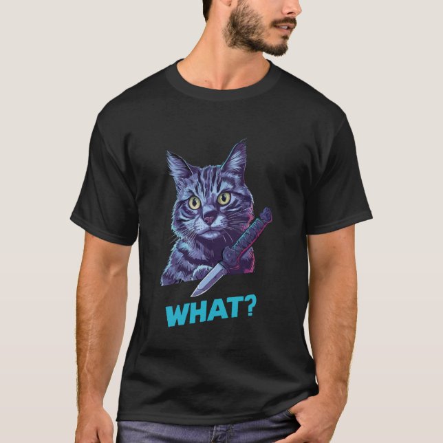 Katt med Superskoj från Knivar, djurkatt 1 T Shirt (Framsida)