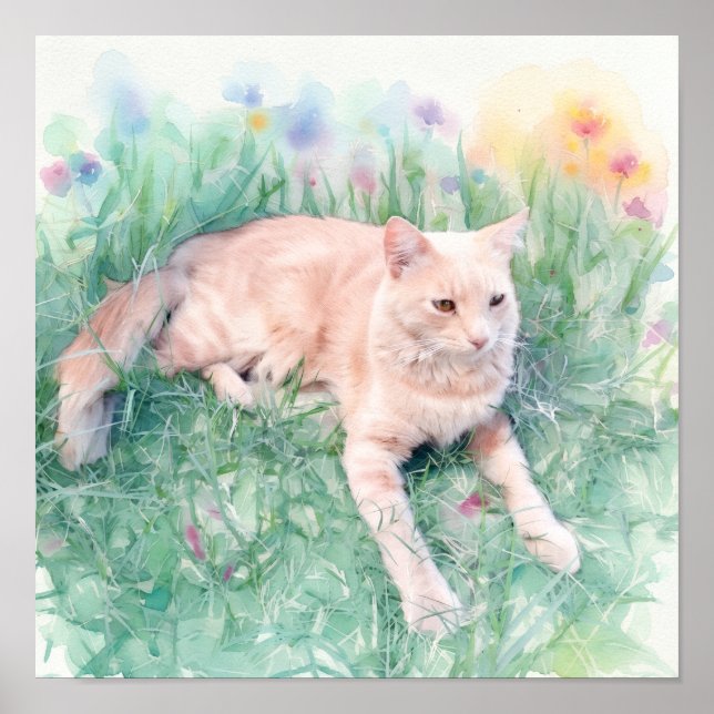 Katt med tabbymönster poster (Framsidan)