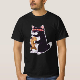 Katt med taiyaki-kummel t shirt