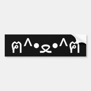 Katt med Tass Emoticon ฅ^ ・ ・^ฅ japanska Kaomoji B Bildekal