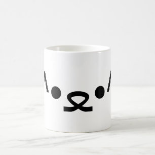 Katt med Tass Emoticon ฅ^ ・ ・^ฅ japanska Kaomoji Kaffemugg