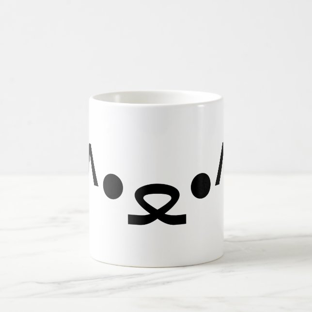 Katt med Tass Emoticon ฅ^ ・ ・^ฅ japanska Kaomoji Kaffemugg (Center)