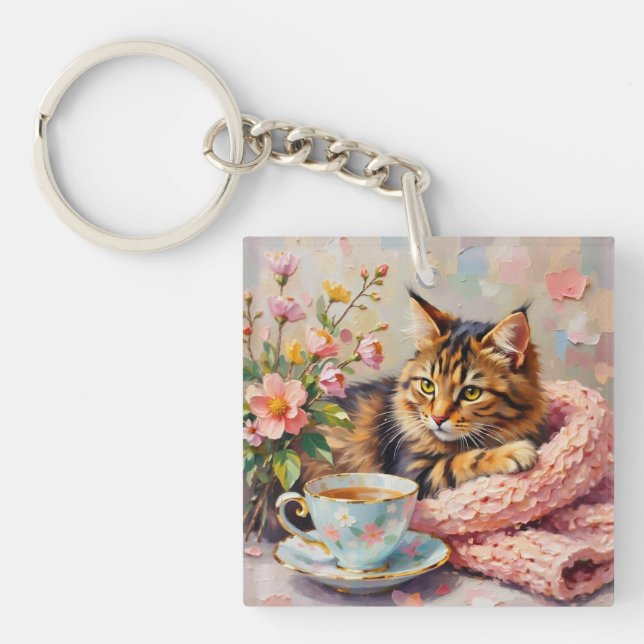 Katt med Tea Kopp (Framsidan)