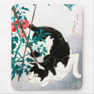 Katt med Tomato Plant (1931) av Hiroaki Takahashi Musmatta