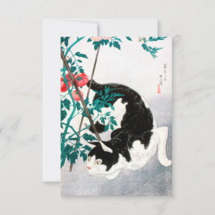 Katt med Tomato Plant (1931) Hiroaki Takahashi Inbjudningar