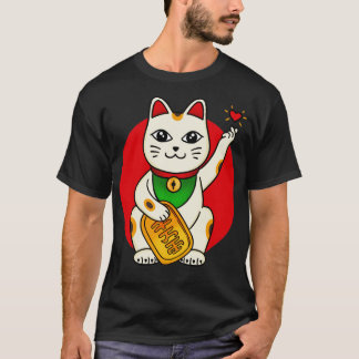 Katt med tur finger hjärta t shirt