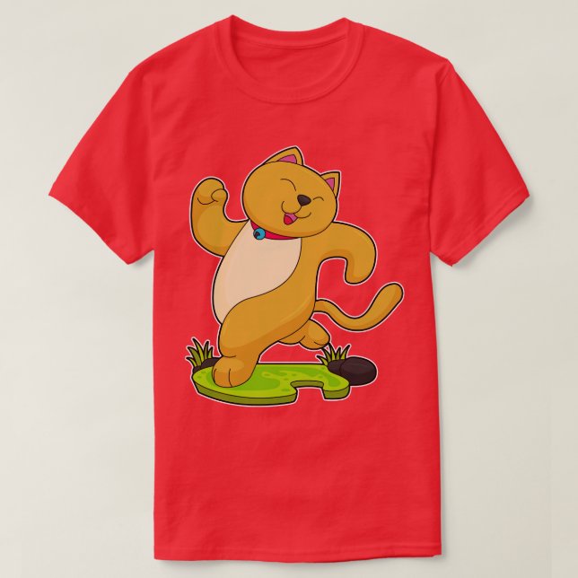 Katt med väljare vid körning t shirt (Design framsida)