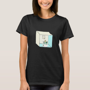 Katt med växter i en låda t shirt