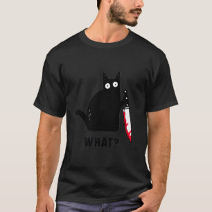 Katt med vilken fin svart katt som har mörkt katt t shirt